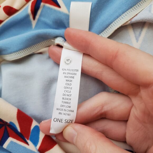 NEW LuLaRoe Light Blue Fireworks Leggings - Picture 5 of 8